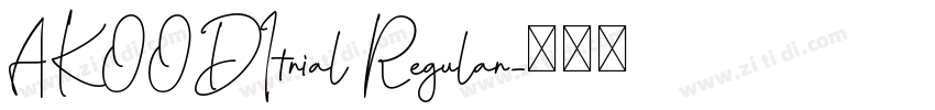 AKOODItrial Regular字体转换